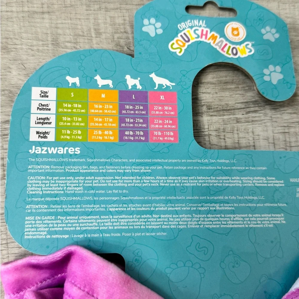 New Squishmallow Unicorn Dog Costume Medium‎